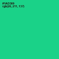 #1AD389 - Caribbean Green Color Image