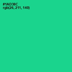 #1AD38C - Caribbean Green Color Image