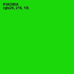 #1AD80A - Green Color Image