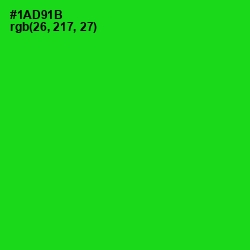 #1AD91B - Green Color Image