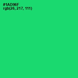 #1AD96F - Malachite Color Image