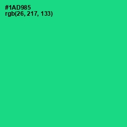 #1AD985 - Caribbean Green Color Image