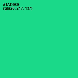 #1AD989 - Caribbean Green Color Image