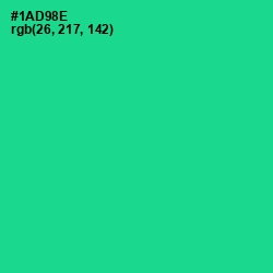 #1AD98E - Caribbean Green Color Image