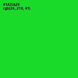 #1ADA29 - Green Color Image