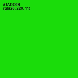 #1ADC0B - Green Color Image