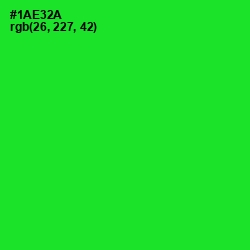 #1AE32A - Green Color Image