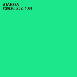 #1AE88A - Shamrock Color Image