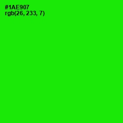 #1AE907 - Green Color Image