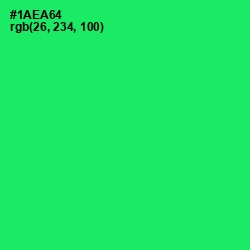 #1AEA64 - Spring Green Color Image