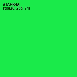 #1AEB4A - Malachite Color Image