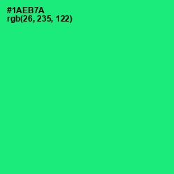 #1AEB7A - Spring Green Color Image