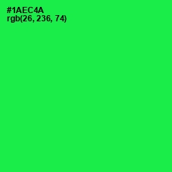 #1AEC4A - Malachite Color Image