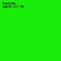 #1AED0A - Green Color Image