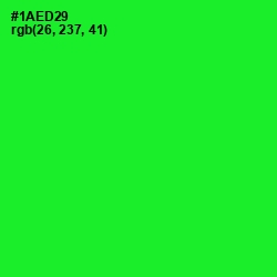 #1AED29 - Green Color Image