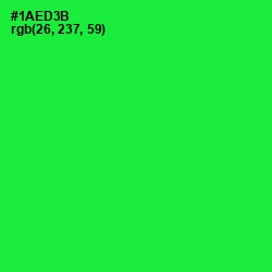 #1AED3B - Green Color Image