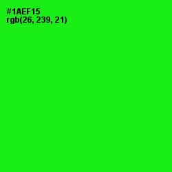 #1AEF15 - Green Color Image