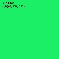 #1AEF65 - Spring Green Color Image