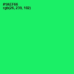 #1AEF66 - Spring Green Color Image