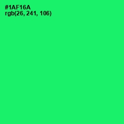 #1AF16A - Spring Green Color Image