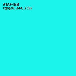 #1AF4EB - Cyan / Aqua Color Image