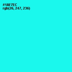 #1AF7EC - Cyan / Aqua Color Image