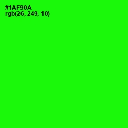 #1AF90A - Green Color Image