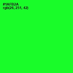 #1AFB2A - Green Color Image