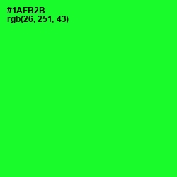 #1AFB2B - Green Color Image