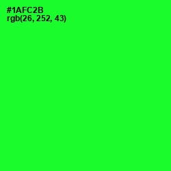 #1AFC2B - Green Color Image