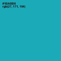 #1BABB8 - Eastern Blue Color Image