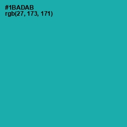 #1BADAB - Eastern Blue Color Image