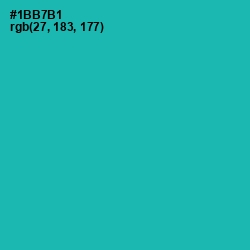 #1BB7B1 - Eastern Blue Color Image