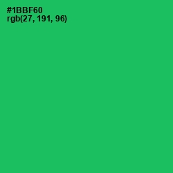 #1BBF60 - Jade Color Image