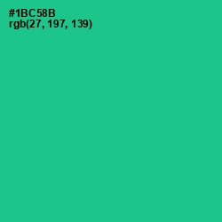 #1BC58B - Caribbean Green Color Image