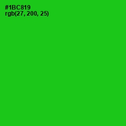 #1BC819 - Green Color Image