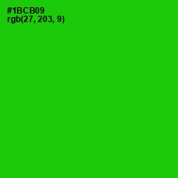 #1BCB09 - Green Color Image