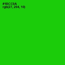 #1BCC0A - Green Color Image