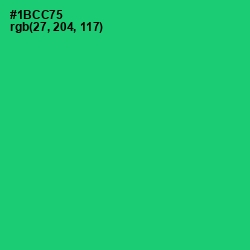 #1BCC75 - Malachite Color Image