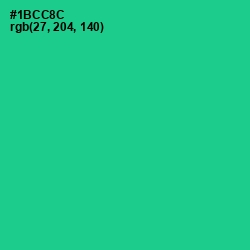 #1BCC8C - Caribbean Green Color Image