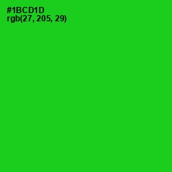 #1BCD1D - Green Color Image