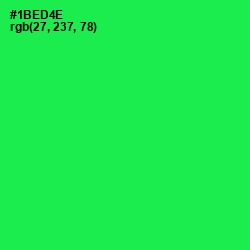#1BED4E - Malachite Color Image
