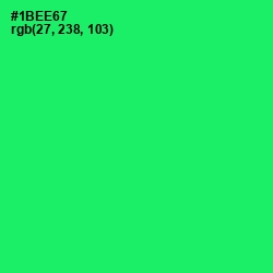 #1BEE67 - Spring Green Color Image