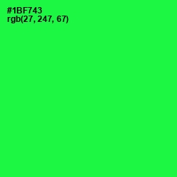 #1BF743 - Malachite Color Image