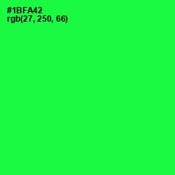 #1BFA42 - Malachite Color Image