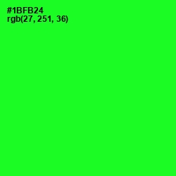 #1BFB24 - Green Color Image