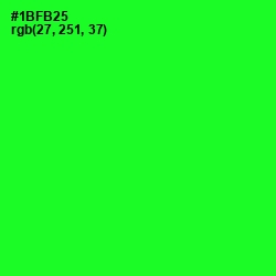 #1BFB25 - Green Color Image