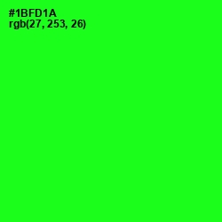 #1BFD1A - Green Color Image