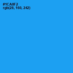 #1CA0F2 - Dodger Blue Color Image