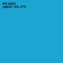 #1CA4D3 - Cerulean Color Image